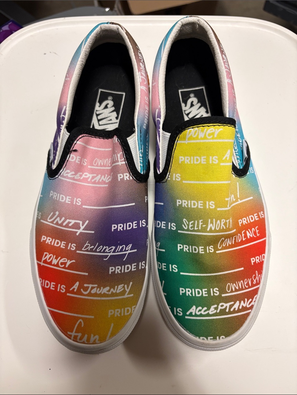 Vans Kids Rainbow Pride Slip-On Sneakers - Multicolor